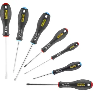 Stanley, Schraubenzieher, FatMax Set 7-teilig (Schlitz/Phillips/Pozidriv) (Phillipps-Kreuzschlitz (PH), Pozidriv-Kreuzschlitz (PZ), Schlitzschrauben) günstig