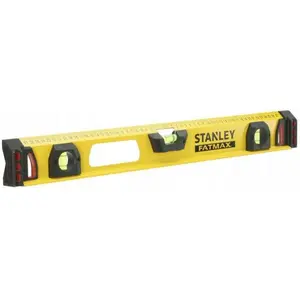 Stanley, Wasserwaage, FatMax I-Profil Wasserwaage II (60 cm Länge, 2 vertikale Libellen/1 horizontale Libelle, Alu (60 cm) günstig