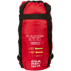 Schlafsack ultra-light Kapuze Élémenterre Draco Rot 210x75x60 cm
