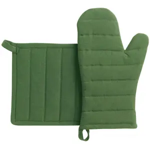 Winkler jona recycling-set aus handschuh und topflappen, Backhandschuhe + Topflappen, Grün günstig