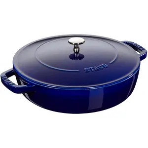 Staub Bräter mit Chistera Drop-Structure, Pfanne + Kochtopf, Blau günstig