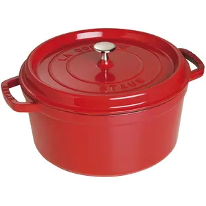 Staub 40509-861-0, 8,35 l, Rot, Eisenguss, Emaille, Frankreich, 30 cm günstig