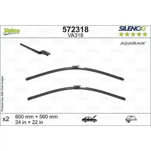 Valeo VA318 Silencio Wiper AQ Scheibenwischer mit AquaBlade-Technologi...