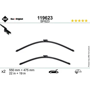 SWF DAS ORIGINAL Scheibenwischer Wischblatt Vorne für MG ZS SUV Rahmen...