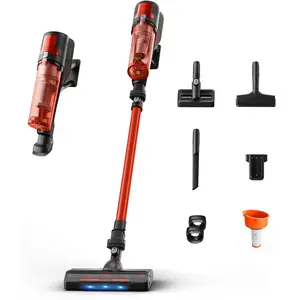 Rowenta RH1872, 4-in-1 Stabstaubsauger, Beutellos, Rot, 1 l, Trocken, ...