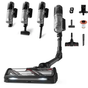 Rowenta X-Force Flex RH9L55E0, 2-in-1-Stabstaubsauger, Beutellos, Schw...