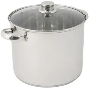CREALYS 502383 Traiteur 9L INOX Induction Kochtopf inkl. Deckel, Edelstahl, 24 cm Durchmesser, Induktionsherd-geeignet