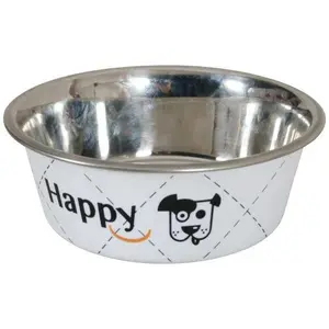 Zolux Bowl for dog Happy, metal, 800ml, white (80 cl), Futternapf günstig
