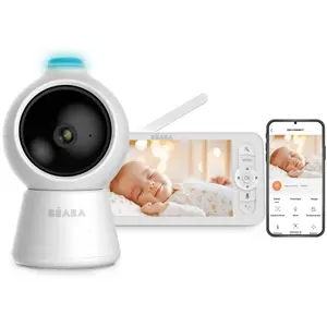 Béaba Zen Smart AI, Zusätzliche Kamera Babyphone 360° Full QHD 4MP, Kü...