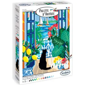 Sentosphere Malen nach Zahlen Katze am Fenster