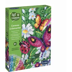 Sentosphere - Strasssteinbild Blumen & Schmetterlinge