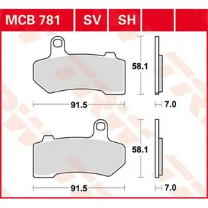 Trw Performance Street & Road Tracks Harley Davidson Flhr 1584 Road King 08 Sinterbremsbeläge One Size günstig