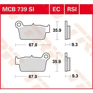 Trw Performance Offroad Aprilia Mxv 450 4.5 12 Gesinterte Hintere Bremsbeläge One Size günstig