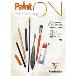 Clairefontaine, Bastelpapier, Paint On (250 g/m², 40x)