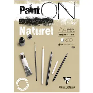 Clairefontaine, Bastelpapier, Paint ON Natur A4 (250 g/m², 30x)