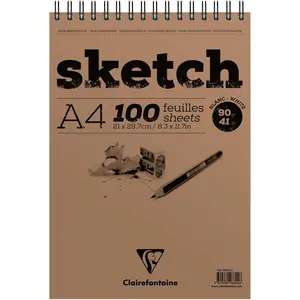 Clairefontaine, Heft + Block, Skizzenblock A4 (210 x 297 mm, Speziallineatur)