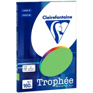 Clairefontaine, Kopierpapier, Kopierpapier Trophee A4 160g/qm VE=50 Blatt minze/maigrün (A4, 160 g/m²) günstig