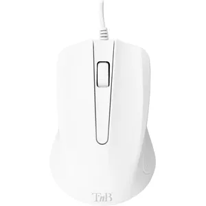 T'nB MSHARKWH, Beidhändig, Optisch, USB Typ-A, 1000 DPI, Weiß