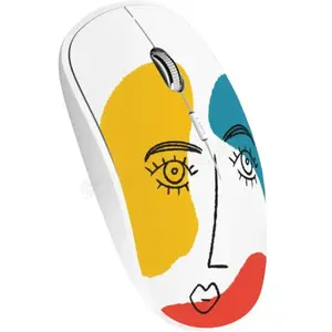 T'nB Souris Sans Fil Exclusiv' Art (Blanc) (Kabellos), Maus, Mehrfarbig, Blau, Rot, Weiss, Gelb