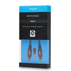 D2 Diffusion Cable Audio Optique Toslink vers Toslink avec adaptateur Jack 3,5mm 1,5m (Noir) (1.50 m, Toslink Kabel), Audiokabel günstig