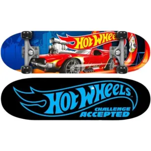 STAMP Hot Wheels Skateboard für Kinder, 71 cm ABEC 5, Blau Gelb Rot   ...