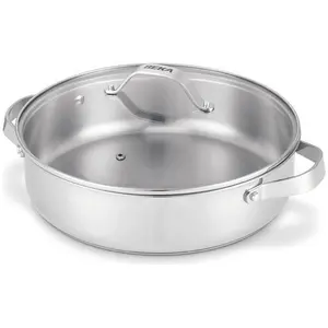 Beka CICLA Grossraumpfanne mit 2 Griffe und Deckel 28cm, Pfanne + Kochtopf, Silber günstig