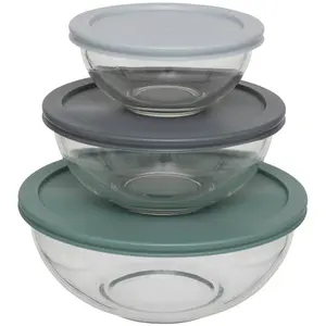 Glasbehälter mit Deckeln SO SIMPLE, 3er-Set
