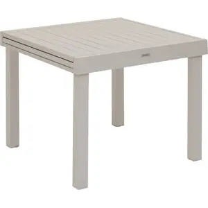 HESPERIDE Ausziehbarer gartentisch "piazza" lehm 8-sitzer aus epoxybehandeltem aluminium - Hespéride günstig