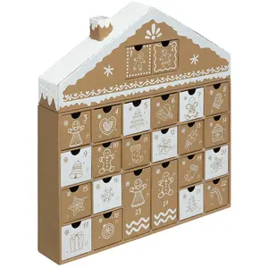 Adventskalender in Form eines Hauses, 38 x 41 cm
