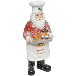 Atmosphera, Weihnachtsdeko, Figurka Miko aj z tac  i ciasteczkami, 28 cm