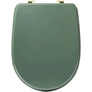5five Simply Smart Toilettendeckel Duo, Klobrille, Klodeckel, Toilettensitz, HDF, Grün, 200165B günstig
