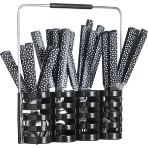 Secret de Gourmet | Tafelbestecke Set 24-teilig - Schwarz - Elegantes ...