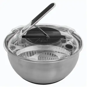 5Five mit Hebel, 3.5 Liter, Salatschleuder, Silber