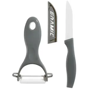 5five Keramikmesser und Schäler Set aus Zirkoniumoxid-Keramik für präzises Schneiden und Schälen in der Küche günstig