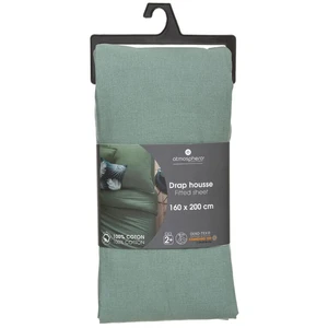 Atmosphera Home Textilien Bettwäsche: Atmosphera Aquagrünes Spannbettl... günstig
