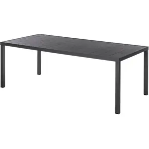 Hesperide Rechteckiger gartentisch "piazza" graphit 8-sitzer aus epoxybehandeltem aluminium - Hespéride günstig