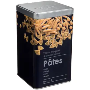 Vorratsdose für Nudeln, 500 g, Metall, schwarz günstig