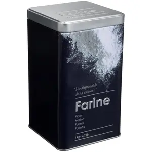 5five Simply Smart Vorratdose Mehl 1 kg Metall schwarz 18,4cm x 10,7cm... günstig
