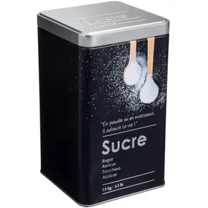 Zuckerdose, 1,5 kg, Metall, schwarz günstig