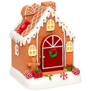 Atmosphera Weihnachtsdekoration: Lebkuchenhaus mit 8 LEDs, musikalisch...