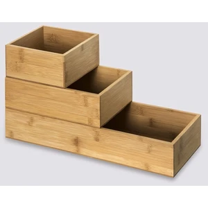 Five 3 Stapelbare Bambus-organizer