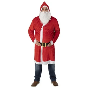 Atmosphera Weihnachtsmannkostüm für Herren, traditionelles 3-teiliges Samt-Outfit für Faschings- und Karnevalspartys