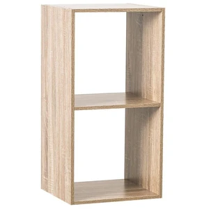 AC-DÉCO 5five Bücherregal mit 2 Schubladen für die Wohnraumorganisation - Home Storage Möbelstück in Natur - 32x34,5x67,6 cm günstig