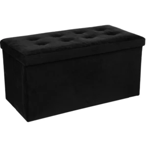 Atmosphera Klapphocker 'Lysandre' aus schwarzem Samtstoff, platzsparen... günstig