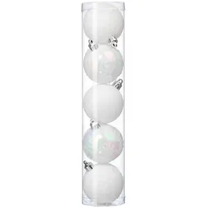 Atmosphera, Christbaumschmuck, Bombki o ró nym wyko czeniu, Ø 5 cm, 5 szt. (5x)