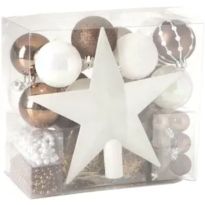 Atmosphera, Christbaumschmuck, Zestaw ozdób  wi tecznych w ró nych kolorach, 44 elementy (44x)