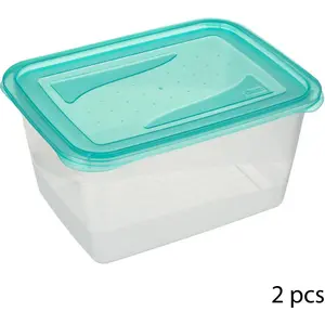 Tiefkühldosen 2 Liter 2 Stück Five® - Transparent - Gefriergeeignet