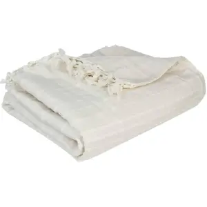 Atmosphera, Decke, Cream bedspread 230x250 with tassels (260 x 230 cm) günstig
