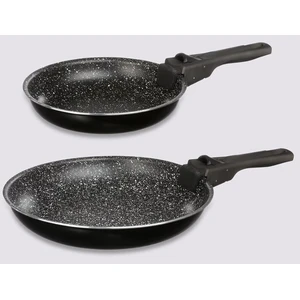 JJA 5five Bratpfannenset Aluminium (2-teilig): 20 cm & 26 cm schwarze ...
