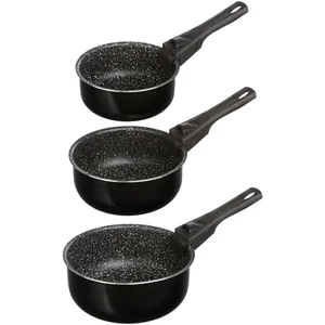 Set 3 Töpfe + abnehmbarer Griff Stein 16/18/20 cm